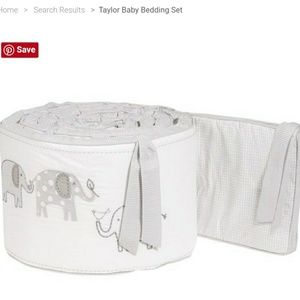 Pottery Barn Taylor Crib Bumper and Crib Skirt